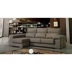 Chaisse Longue color marrón grisáceo ó gris marengo - Imagen 1