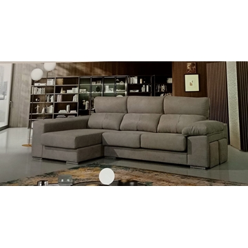 Chaisse Longue color marrón grisáceo ó gris marengo - Imagen 1