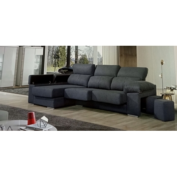 Chaisse Longue color marrón grisáceo ó gris marengo - Imagen 2