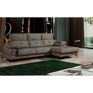 Chaisse Longue color verde grisáceo - Imagen 1