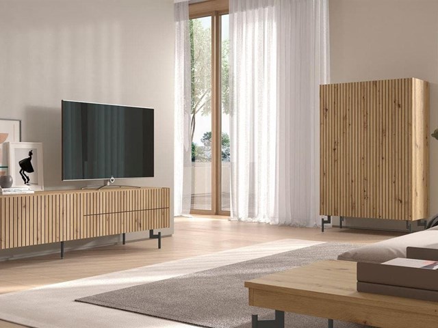 Composición Comedor Madera Franjas