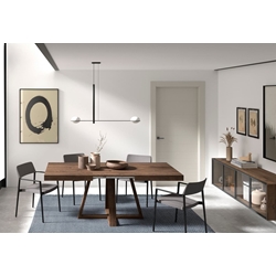 Composición comedor madera oscura - Imagen 1