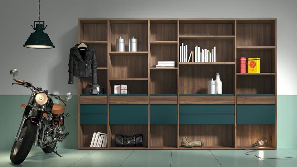 Composición mueble auxiliar verde - Imagen 1