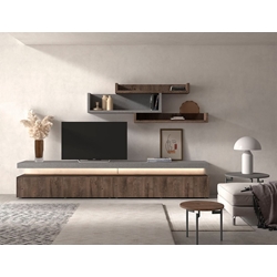 Composición salón gris madera - Imagen 1