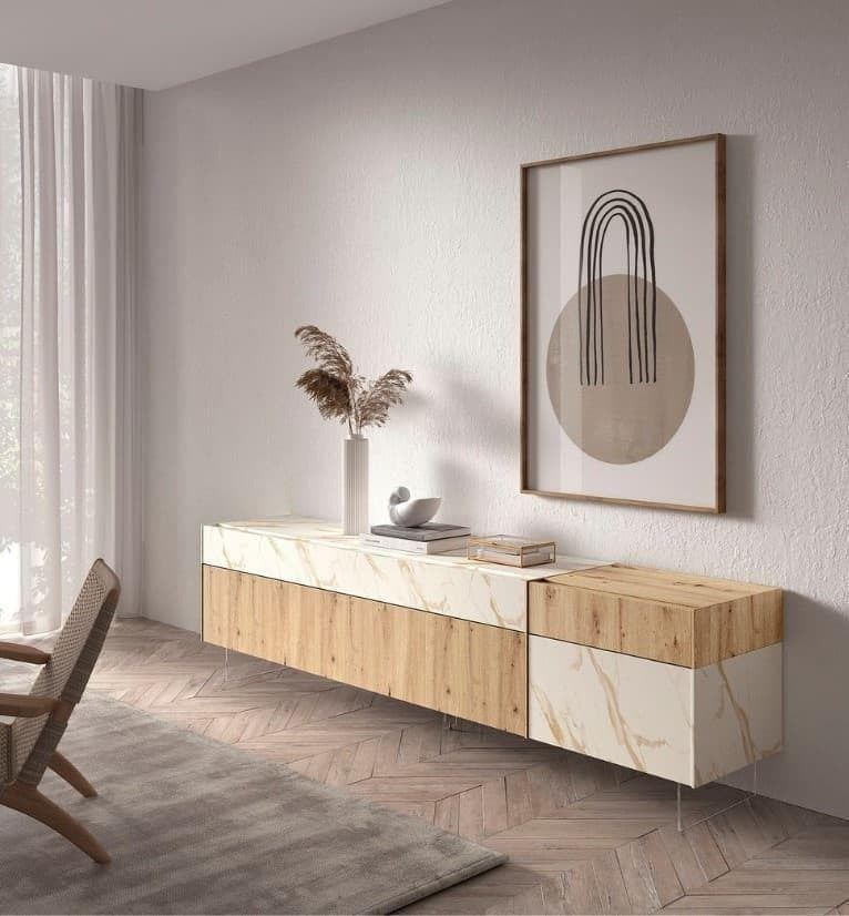 Foto 1 Mueble Auxiliar Madera y Mármol