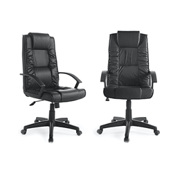 Silla oficina negra acolchada - Imagen 1