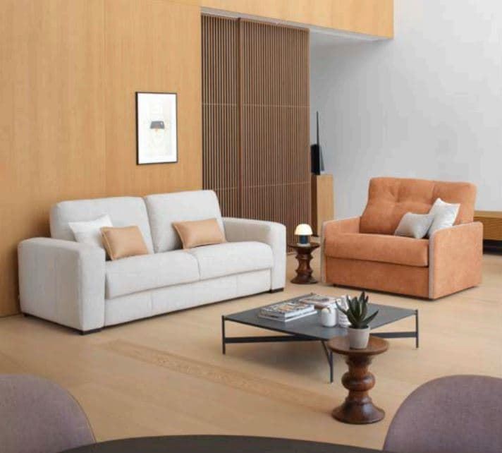 Sofá cama en blanco - Imagen 1
