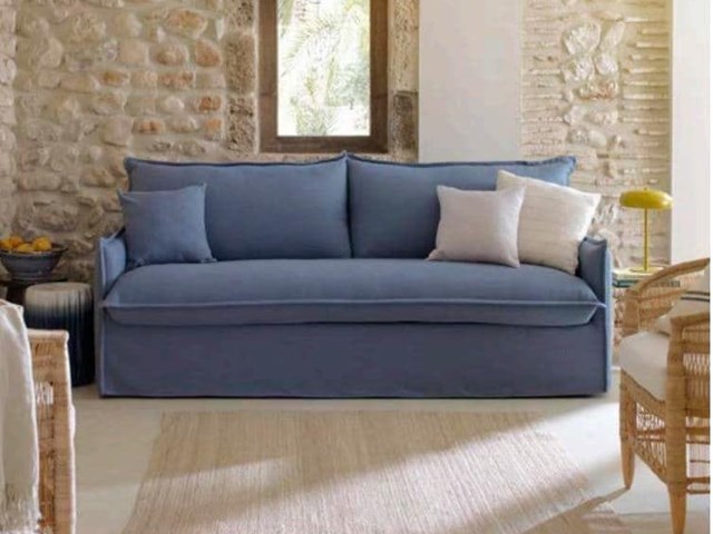 Sofá Cama en Color Azul