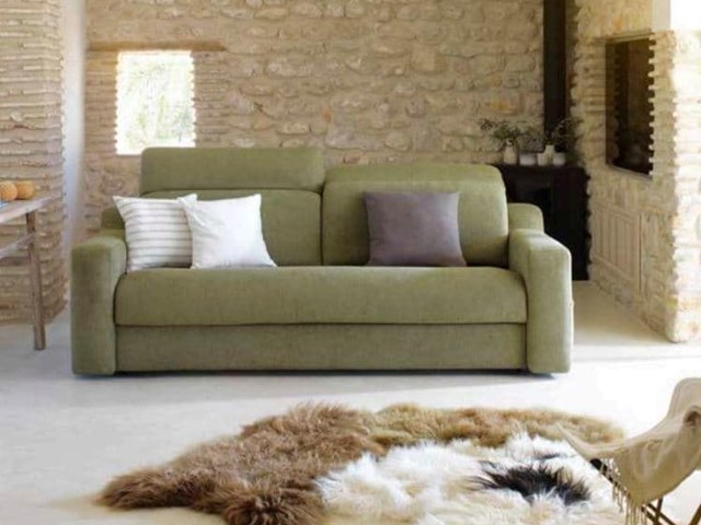 Sofá Cama en Color Verde
